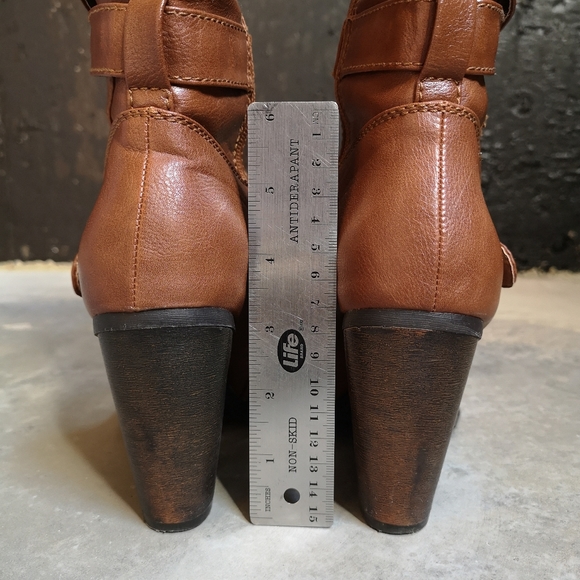 Just Fab Debrina Brown Boots Sz US 6.5 - Picture 5 of 10
